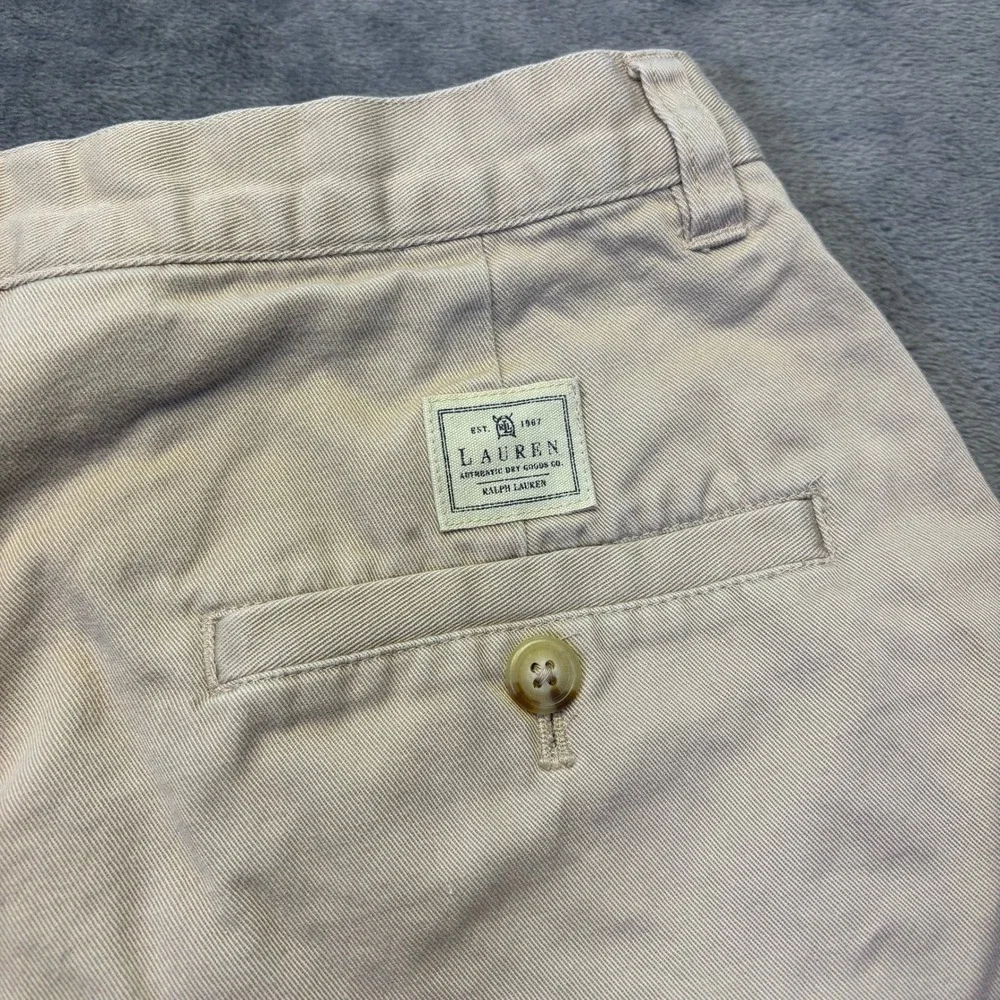 Lauren Ralph Lauren Shorts Womens‎ Size 4 Beige Khaki Chino Casual Cotton